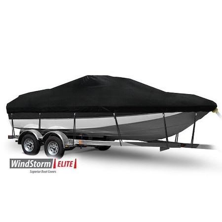 Eevelle Boat Cover DECK BOAT Ski Tower Inboard Fits 22ft 6in L up to 102in W Black SCDKSK22102-BLK
